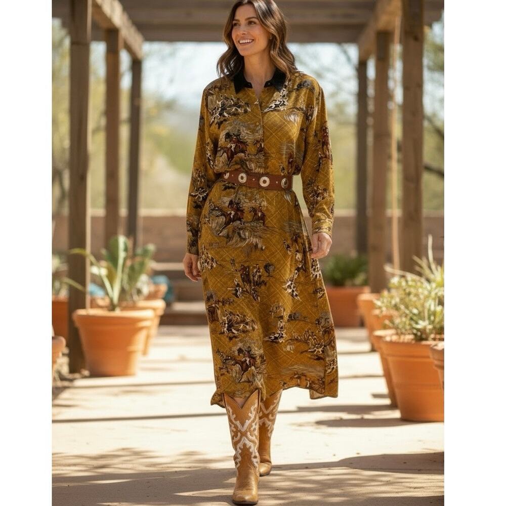 Vintage Western Elegance: Sharon Young Two-Piece Set, Womens Size 14